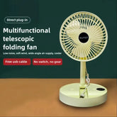 USB Rechargeable Portable Telescopic Folding Fan -3 Speeds Adjustable speed and Height Fan ( Free Shipping )