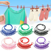 (40% Off NOW + FREE SHIPING ) Portable 15ft Clothesline Rope for Drying Clothes with Free 12 Clips – Dry Clothes Anywhere, Anytime!