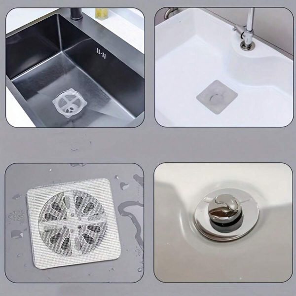 Multifunctional Sticker Drainer Netfor Bathroom, Kitchen Etc  pack of 10 pcs