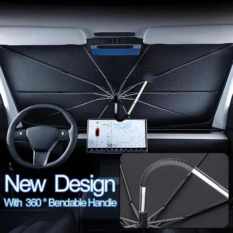 2025 Foldable Car Windshield Sunshade Umbrella – UV & Heat Protection for Front Windows, Universal Fit for All Cars